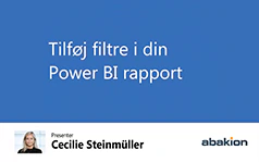 Tilføj filtre i din Power BI rapport