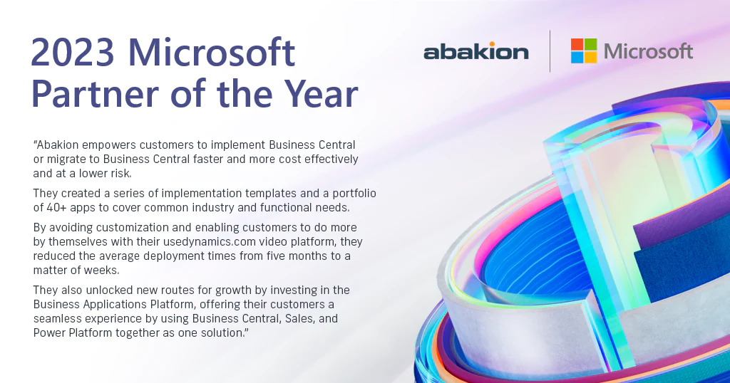 Abakion er Microsoft Partner of the Year 2023