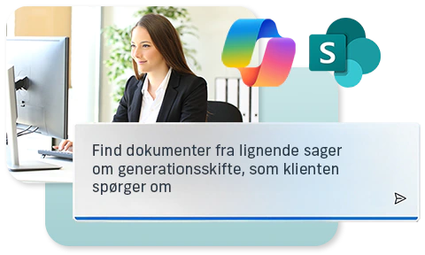 Copilot, find dokumenter fra lignende sager om generationsskifte, som klienten spørger om