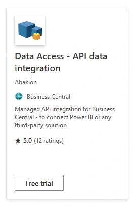 Data Access app'en - API data integration