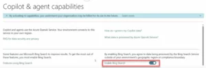 Det er nødvendigt at give Copilot tilladelse til at søge online såfremt I ønsker dette