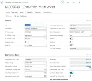 Eksempel på anlægsaktiv, hvor bonusafskrivning er benyttet