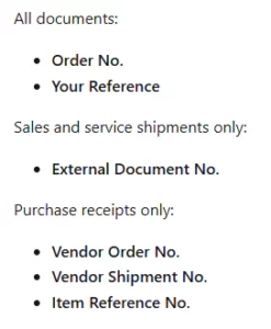 Følgende filtre er tilføjet på hhv. alle, købs- og salgsdokumenter når man henter linjer ind