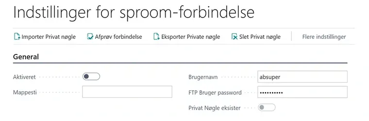 Sproom opsætning i Dynamics 365 Business Central